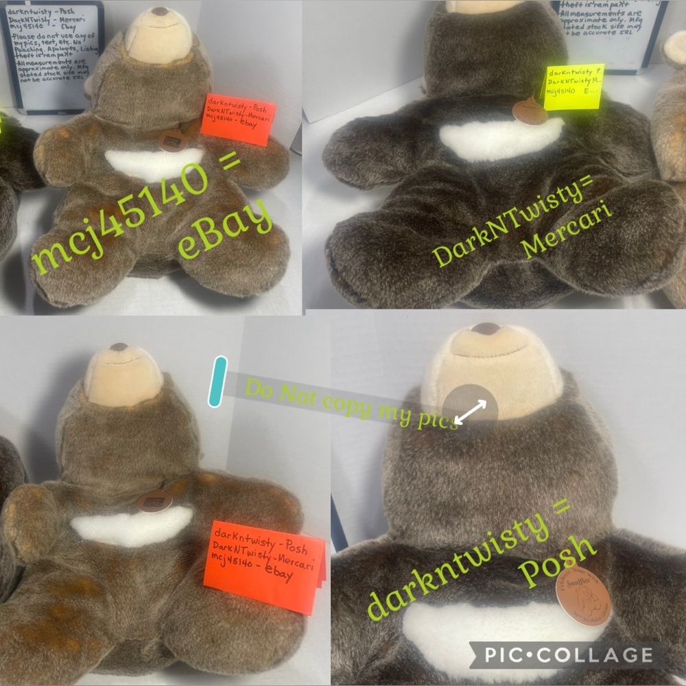 HTF VTG GUND SNUFFLES CHOCOLATE & CARAMEL ANNIVERSARY PAIR SHIPS WW 15” FREE GWP - Picture 12 of 13